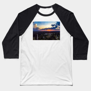 Sunset Train Baseball T-Shirt